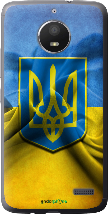 

Силіконовий чохол "Прапор та герб України" для Motorola Moto E4, Жовтий