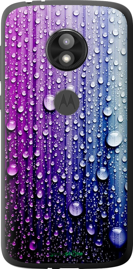 

Силіконовий чохол "Краплини води" для Motorola Moto E5 Play, Синій