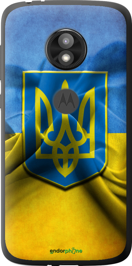 

Силіконовий чохол "Прапор та герб України" для Motorola Moto E5 Play, Блакитний