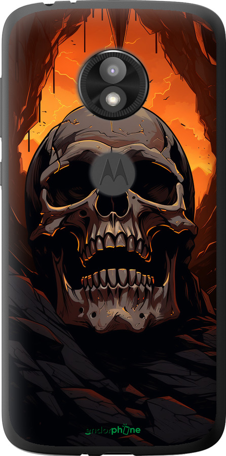 Силиконовый чехол Череп в пещере для Motorola Moto E5 Play - 5959u-1429 изображение 
