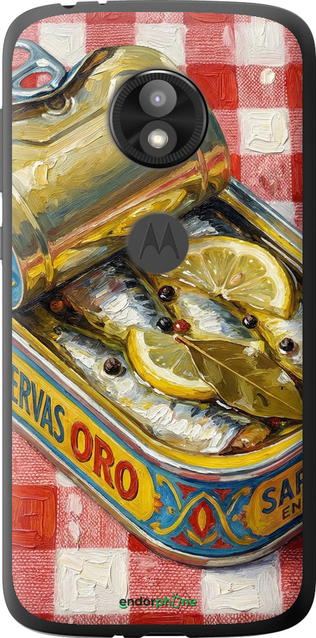 Силиконовый чехол Vintage Sardine Tin Phone для Motorola Moto E5 Play - 6772u-1429 изображение 
