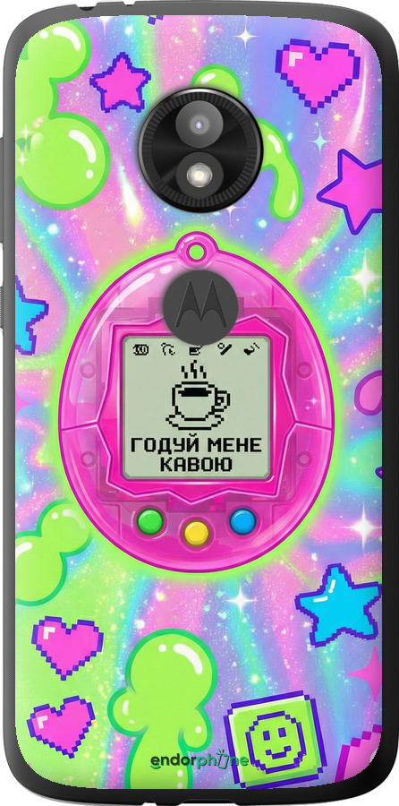 Силиконовый чехол Y2K Aesthetic Retro Pet: Годуй мене кавою для Motorola Moto E5 Play - 6784u-1429 изображение 