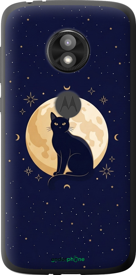 Силиконовый чехол Cute Cat Celestial/Witchy для Motorola Moto E5 Play - 6787u-1429 изображение 