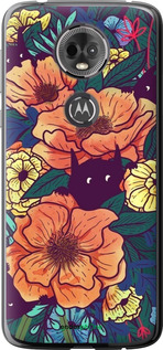 Силіконовий чехол Із зображенням польових квітів для Motorola Moto E5 Plus - 6419u-1412 изображение 