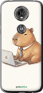Силиконовый чехол 'Funny Capybara CEO Working' для Motorola Moto E5 Plus изображение 1