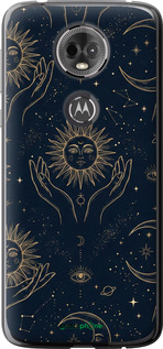 Силиконовый чехол Celestial Harmony: Sun & Moon Gold Mystic Pattern для Motorola Moto E5 Plus - 6778u-1412 изображение 