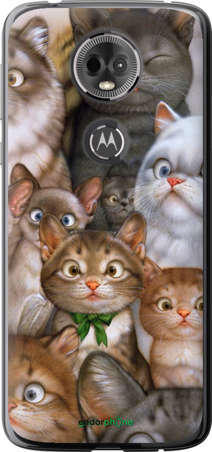 

Силіконовий чохол "Коти" для Motorola Moto E5 Plus