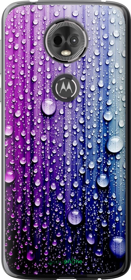

Силіконовий чохол "Краплини води" для Motorola Moto E5 Plus, Синій
