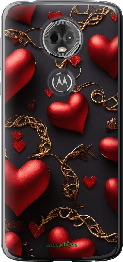 Силіконовий чехол Сердечки для Motorola Moto E5 Plus - 5831u-1412 изображение 