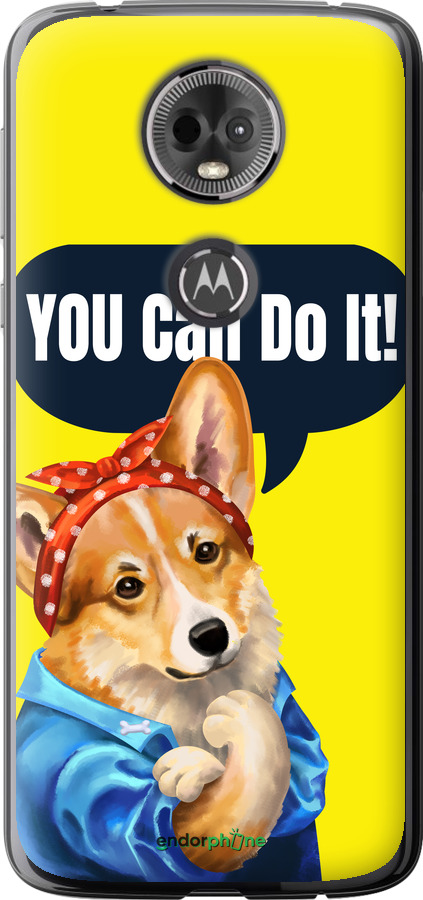 Силіконовий чехол чехол с корги You Can Do It для Motorola Moto E5 Plus - 6184u-1412 изображение 