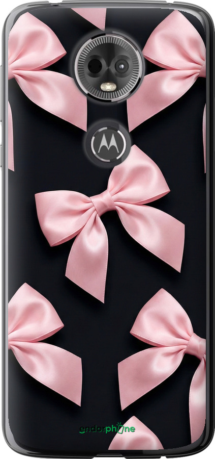 Силиконовый чехол Coquette Ribbons Dark Coquette для Motorola Moto E5 Plus - 6767u-1412 изображение 