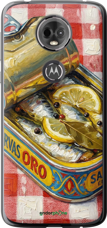 Силиконовый чехол Vintage Sardine Tin Phone для Motorola Moto E5 Plus - 6772u-1412 изображение 