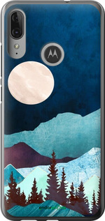 Силиконовый чехол Горная идиллия ночной пейзаж для Motorola Moto E6 Plus - 6488u-1780 изображение 