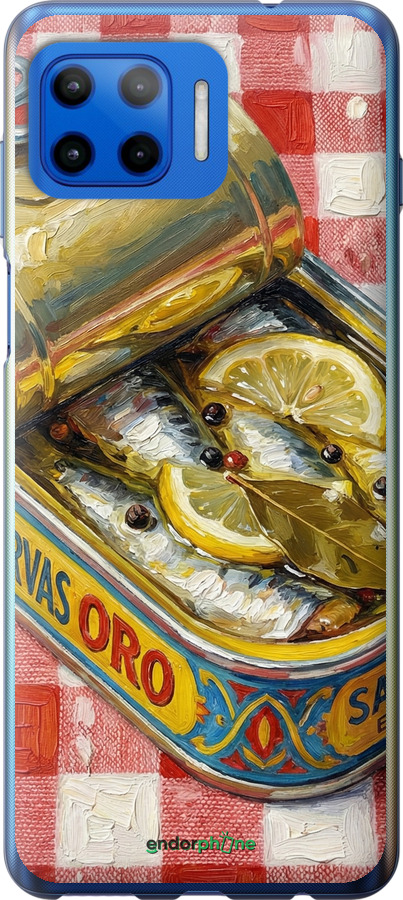 Силиконовый чехол Vintage Sardine Tin Phone для Motorola Moto G Plus - 6772u-2202 изображение 
