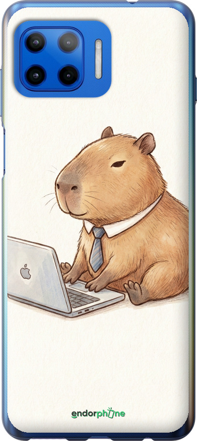 Силиконовый чехол Funny Capybara CEO Working для Motorola Moto G Plus - 6777u-2202 изображение 