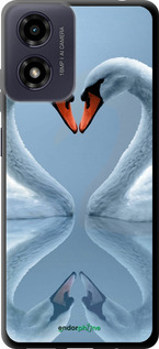 TPU чехол Лебеді для Motorola Moto E14 - 6007b-3848 изображение 