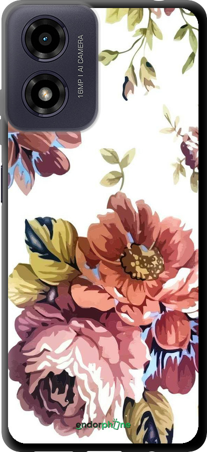 TPU чехол Vintage flowers для Motorola Moto E14 - 4333b-3848 изображение 