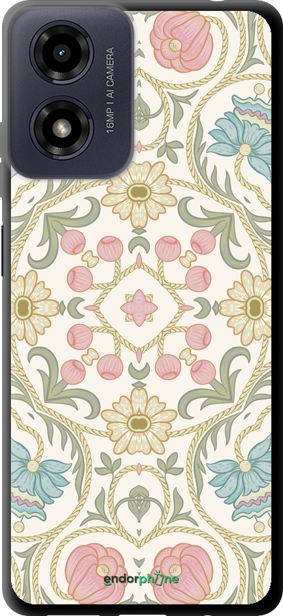 TPU чехол Квітковий орнамент v2 для Motorola Moto G04 - 5513b-3747 изображение 