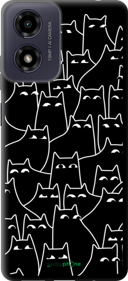 TPU чехол С изображением кошек для Motorola Moto G04 - 6470b-3747 изображение 