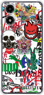 Силикон с усиленными углами чехол Many different logos для Motorola Moto G24 - 4022sp-3659 изображение 