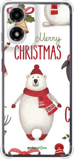 Силикон с усиленными углами чехол Merry Christmas для Motorola Moto G24 - 4106sp-3659 изображение 