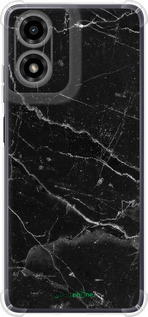 Силикон с усиленными углами чехол Черный мрамор v2 для Motorola Moto G24 - 5568sp-3659 изображение 