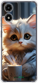 Силикон с усиленными углами чехол White cat для Motorola Moto G24 - 5646sp-3659 изображение 
