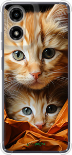 Силикон с усиленными углами чехол Котики 2 для Motorola Moto G24 - 5664sp-3659 изображение 