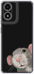 Силикон с усиленными углами чехол The Peeking Rat для Motorola Moto G24 - 6442sp-3659 изображение 