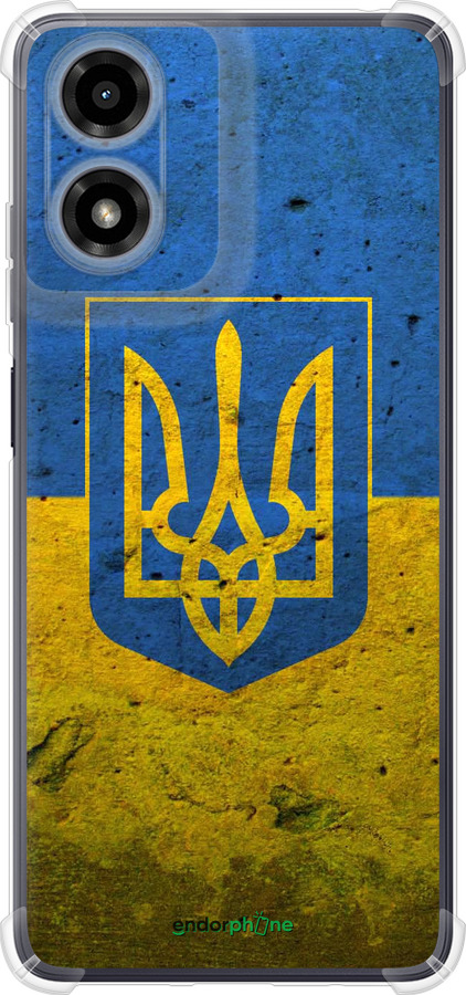Силикон с усиленными углами чехол Флаг и герб Украины 2 для Motorola Moto G24 - 378sp-3659 изображение 