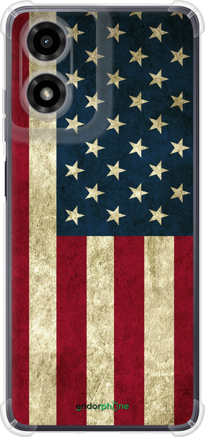 Силикон с усиленными углами чехол Флаг США для Motorola Moto G24 - 395sp-3659 изображение 