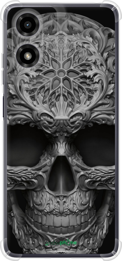 Силикон с усиленными углами чехол skull-ornament для Motorola Moto G24 - 4101sp-3659 изображение 