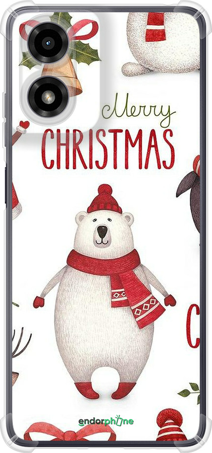 Силикон с усиленными углами чехол Merry Christmas для Motorola Moto G24 - 4106sp-3659 изображение 