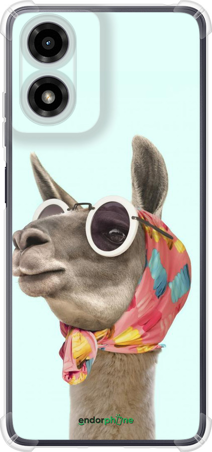 Силикон с усиленными углами чехол Модная лама для Motorola Moto G24 - 4479sp-3659 изображение 