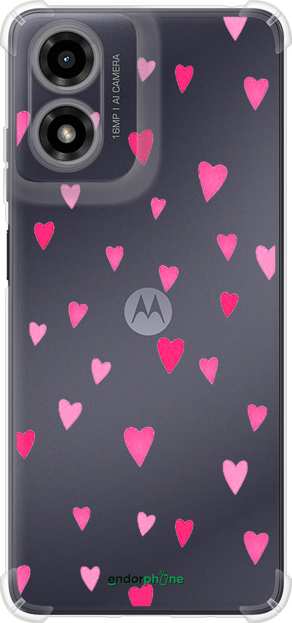Силикон с усиленными углами чехол Сердечки 2 для Motorola Moto G24 - 4763sp-3659 изображение 