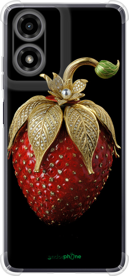 Силикон с усиленными углами чехол Клубника v3 для Motorola Moto G24 - 5638sp-3659 изображение 