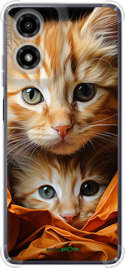 Силикон с усиленными углами чехол Котики 2 для Motorola Moto G24 - 5664sp-3659 изображение 