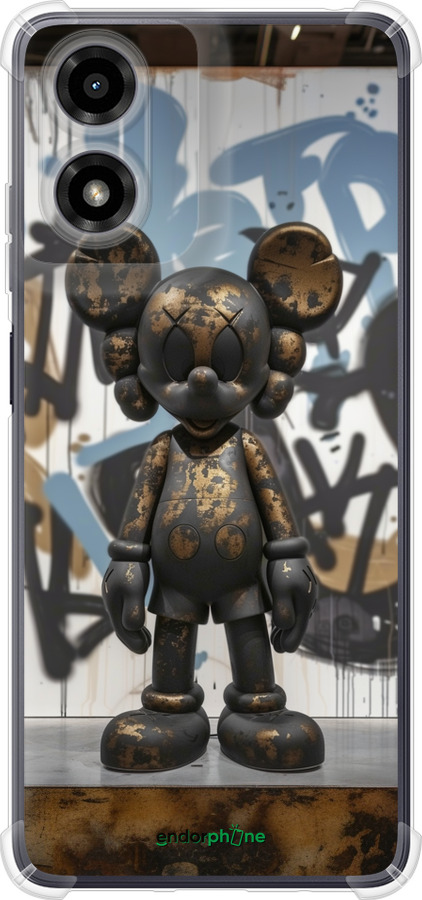Силикон с усиленными углами чехол Bronze kaws v2 для Motorola Moto G24 - 6098sp-3659 изображение 