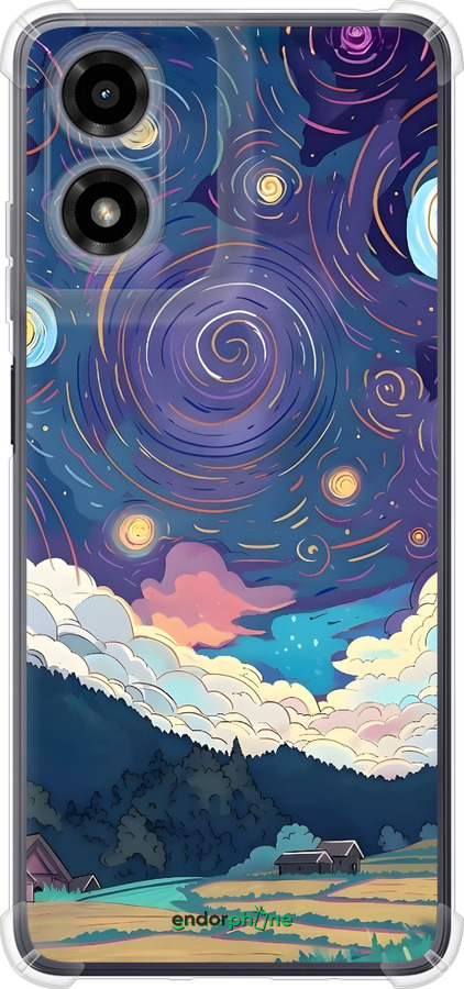 Силикон с усиленными углами чехол Креативный арт для Motorola Moto G24 - 6322sp-3659 изображение 
