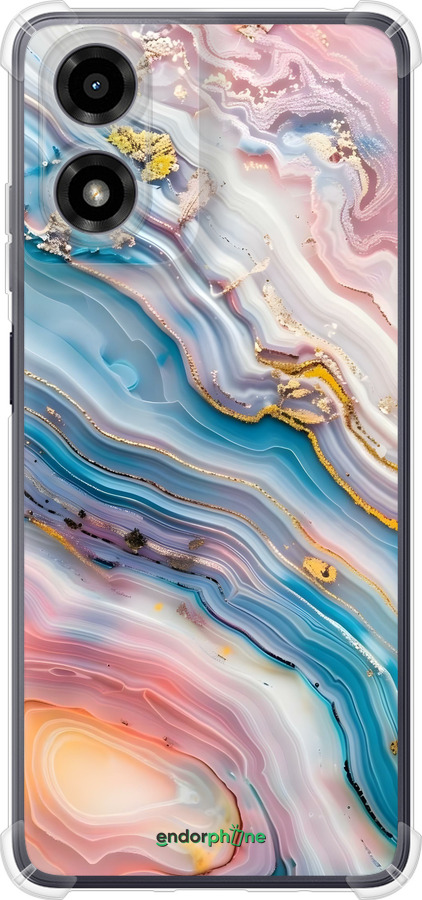 Силикон с усиленными углами чехол Мрамор красивый для Motorola Moto G24 - 6376sp-3659 изображение 