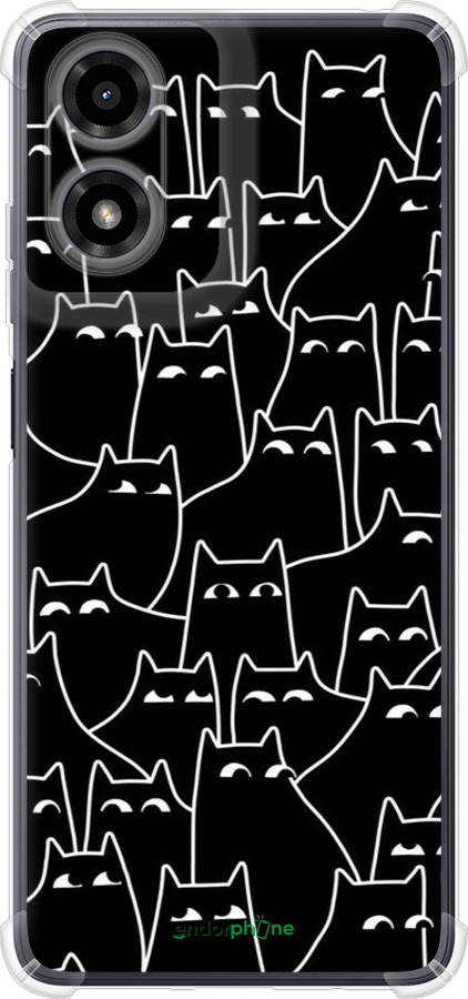 Силикон с усиленными углами чехол С изображением кошек для Motorola Moto G24 - 6470sp-3659 изображение 