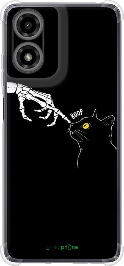 Силикон с усиленными углами чехол Кошка для Motorola Moto G24 - 6505sp-3659 изображение 