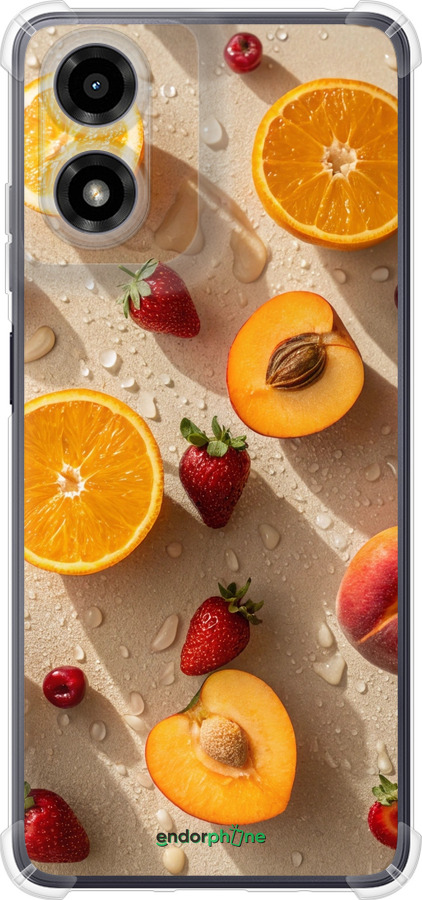 Силикон с усиленными углами чехол Фрукты 3 для Motorola Moto G24 - 6703sp-3659 изображение 
