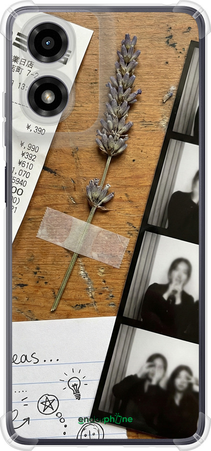 Силикон с усиленными углами чехол Aesthetic Scrapbook Collage для Motorola Moto G24 - 6773sp-3659 изображение 