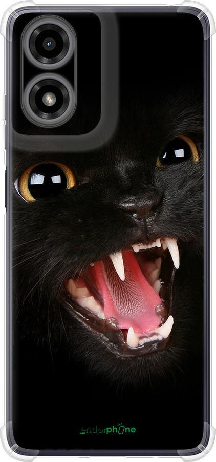 Силикон с усиленными углами чехол Чёрная кошка для Motorola Moto G24 - 932sp-3659 изображение 