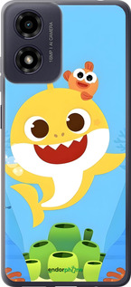 Силиконовый чехол Бейби Шарк для Motorola Moto E14 - 6303u-3848 изображение 
