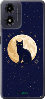 Силіконовий чехол Cute Cat Celestial/Witchy для Motorola Moto G04 - 6787u-3747 изображение 