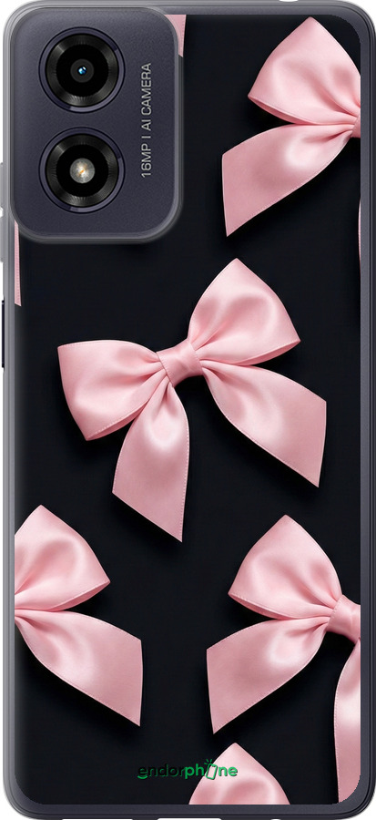 Силиконовый чехол Coquette Ribbons Dark Coquette для Motorola Moto G04s - 6767u-3865 изображение 