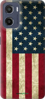 Силиконовый чехол Флаг США для Motorola Moto E15 - 395u-4147 изображение 