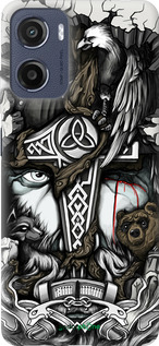 Силіконовий чехол Тату Вікінг для Motorola Moto E15 - 4098u-4147 изображение 